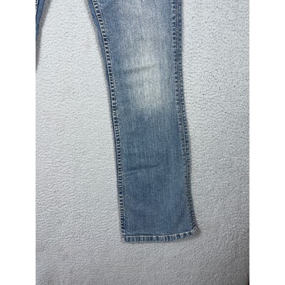 9.8 Womens Size 8 Camo Back Pocket Studded y2k Denim Jeans - Picture 9 of 12